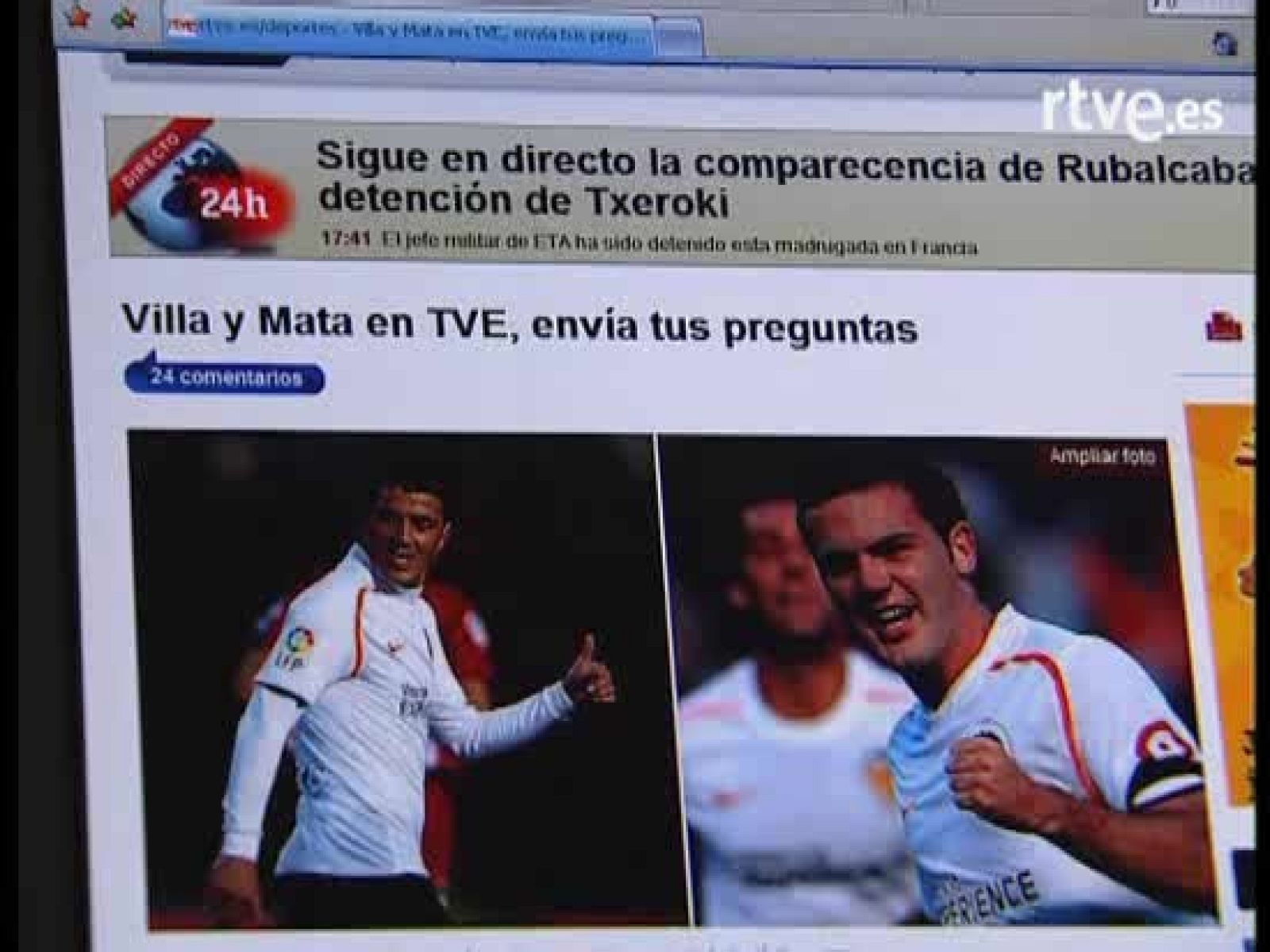 Los valencianistas Mata y Villa se encuentran concentrados con la Selección Española antes del encuentro amistoso contra Chile. Ambos han respondido a las preguntas de los usuarios de RTVE.es.