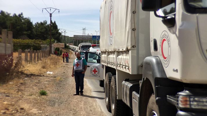 Telediario 1 - Bachar Al Asad cede a la presión internacional y autoriza la entrada de comida y medicamentos a la ciudad de Madaya