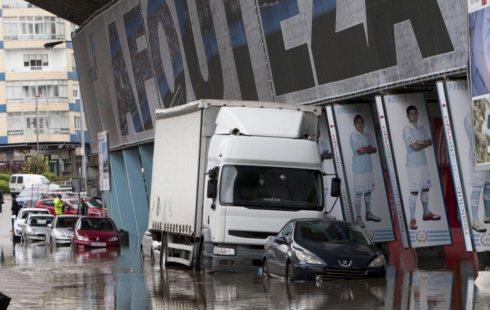 El Celta-Atlético de Madrid, en peligro por las inundaciones | Ver
