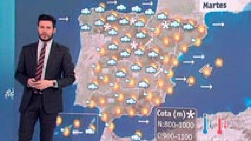 Tiempo estable y descenso de temperaturas salvo en el sureste