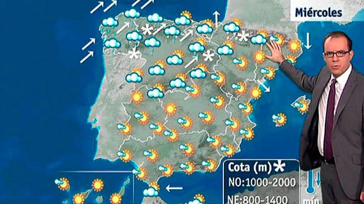 El tiempo - Lluvia en el noroeste y descenso generalizado de temperatura