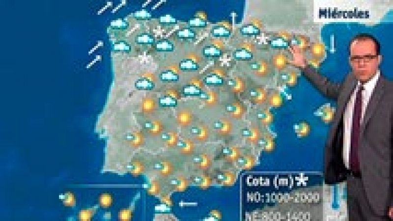 Lluvia en el noroeste y descenso generalizado de temperaturas en la Península