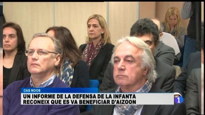 Informatiu Balear - Un informe de la defensa de la infanta reconeix que es va beneficiar d'Aizoon