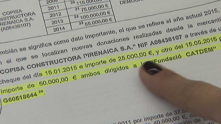 Telediario 1 - Varias constructoras siguieron pagando supuestas comisiones del 3% a CDC hasta mayo