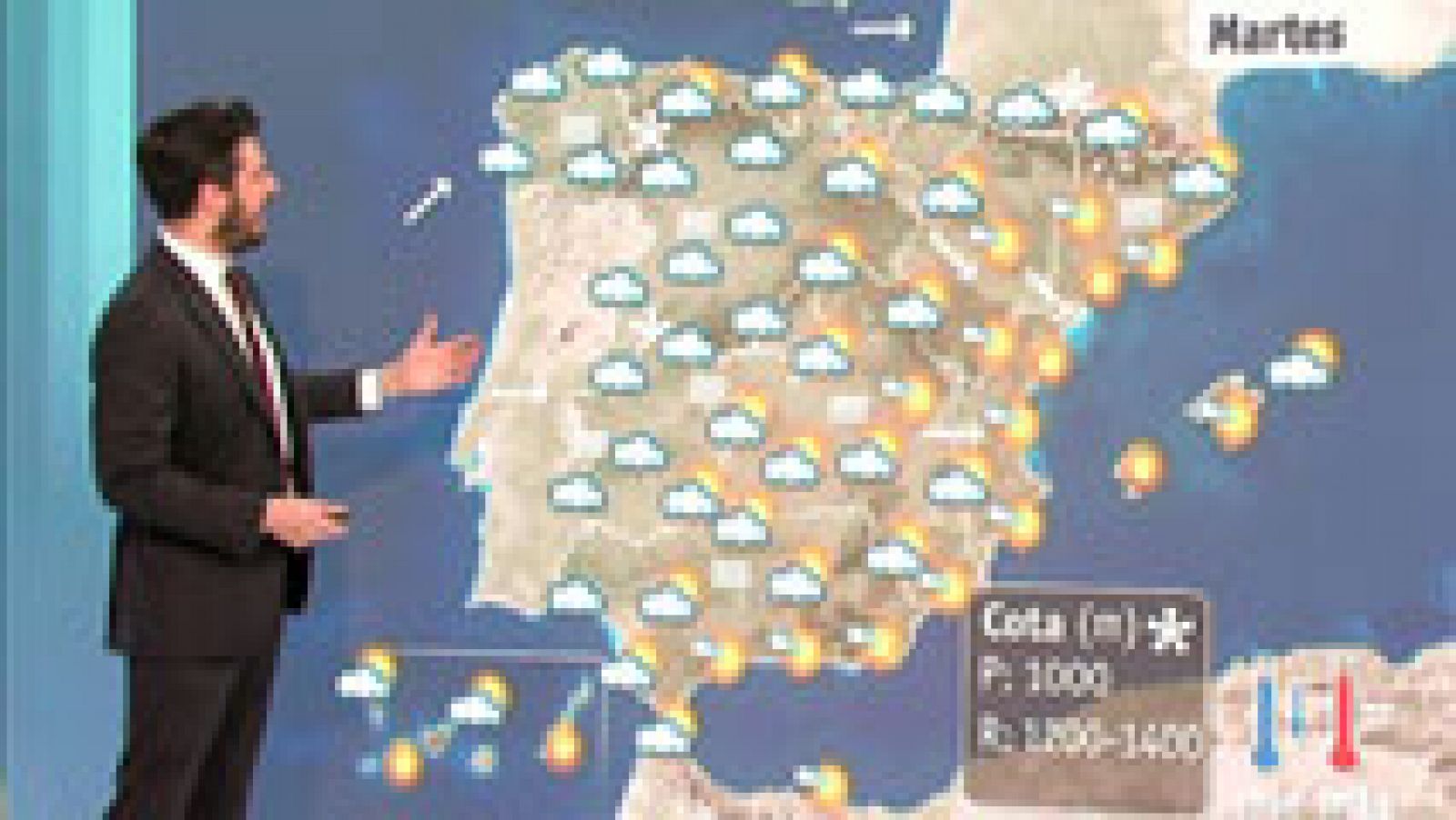 El tiempo: Viento fuerte en el Cantábrico oriental y temperaturas en ligero descenso | RTVE Play