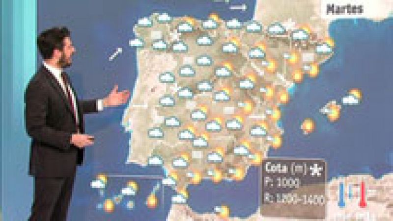 Viento fuerte en el Cantábrico oriental y temperaturas en ligero descenso