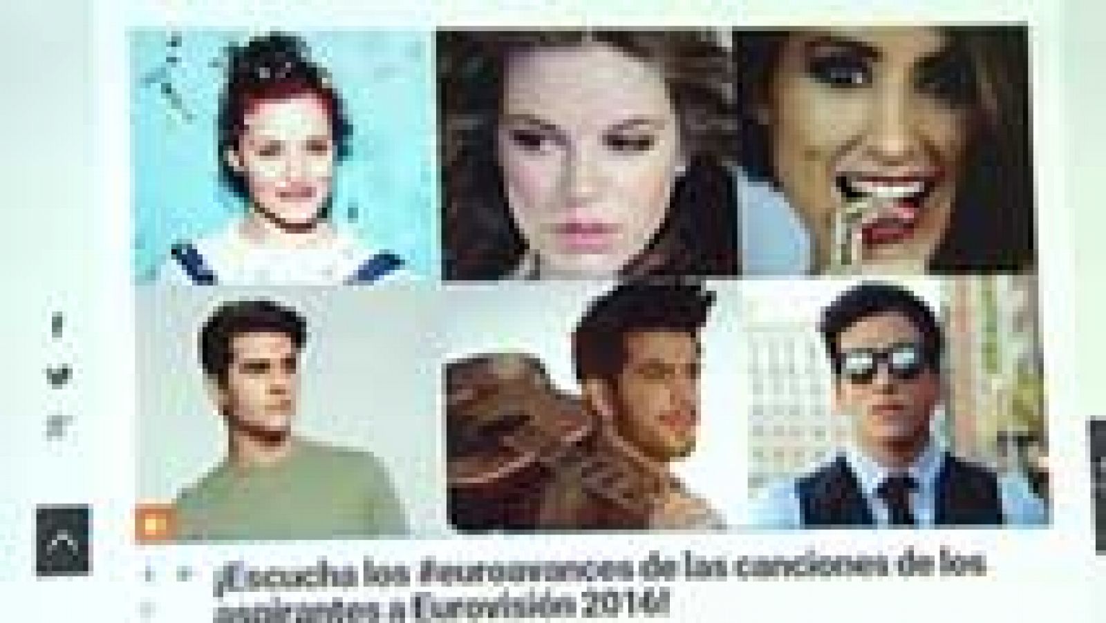 Telediario 1: Avance de las seis canciones que optan a representar a España en el próximo festival de Eurovisión | RTVE Play