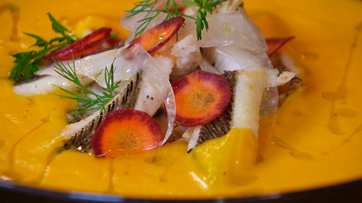 RTVE Cocina - Crema de zanahoria con hinojo y araña