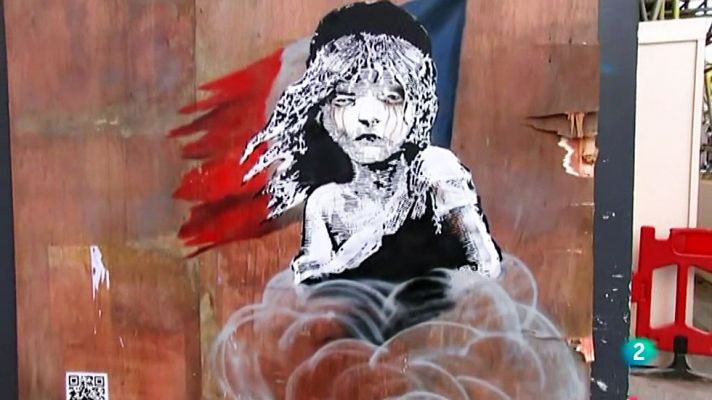 Banksy, los refugiados y una chapa de madera