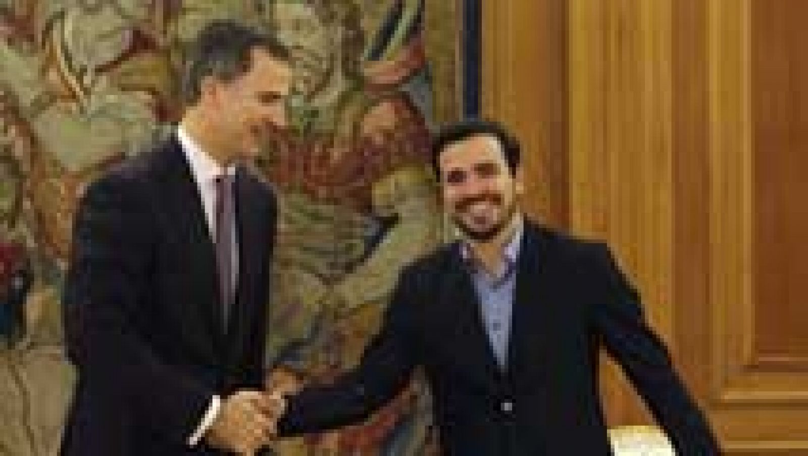 Telediario 1: Garzón insiste en impulsar un gobierno de izquierdas tras hablar con el rey | RTVE Play