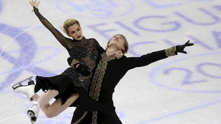 Patinaje sobre hielo - Campeonato de Europa. Programa danza libre