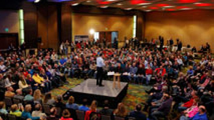 Telediario 1 - Los republicanos intentan ganarse el importante voto de la Iglesia evangélica