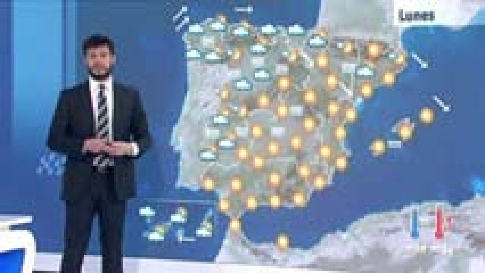 Temperaturas altas en el sur y nieblas persistentes en la Meseta Norte