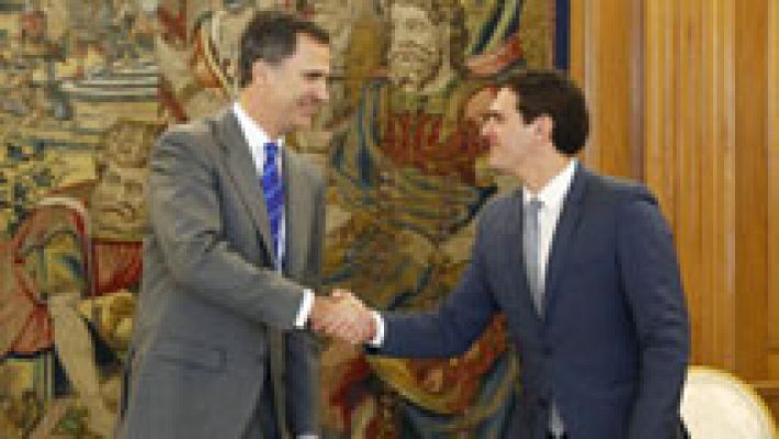 Telediario 1 - Albert Rivera reclama un gobierno de transición con PP y PSOE