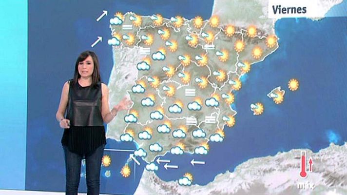 El tiempo - Nubes en el sur y subida de temperaturas en el tercio norte