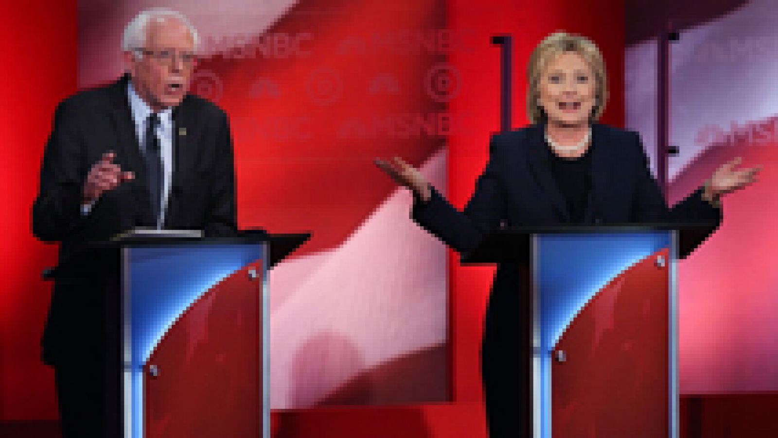Informativo 24h: Clinton y Sanders cruzan duras críticas y aprovechan su primer cara a cara para marcar sus diferencias  | RTVE Play