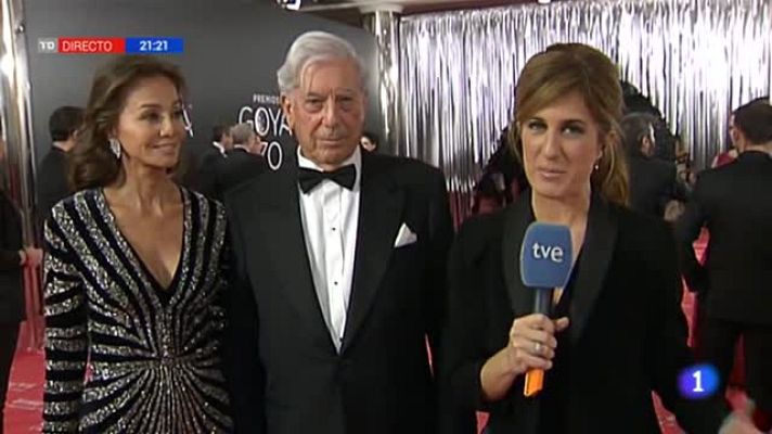 Telediario 1 - Vargas Llosa: "Vivo muy contento y con curiosidad los Premios Goya"