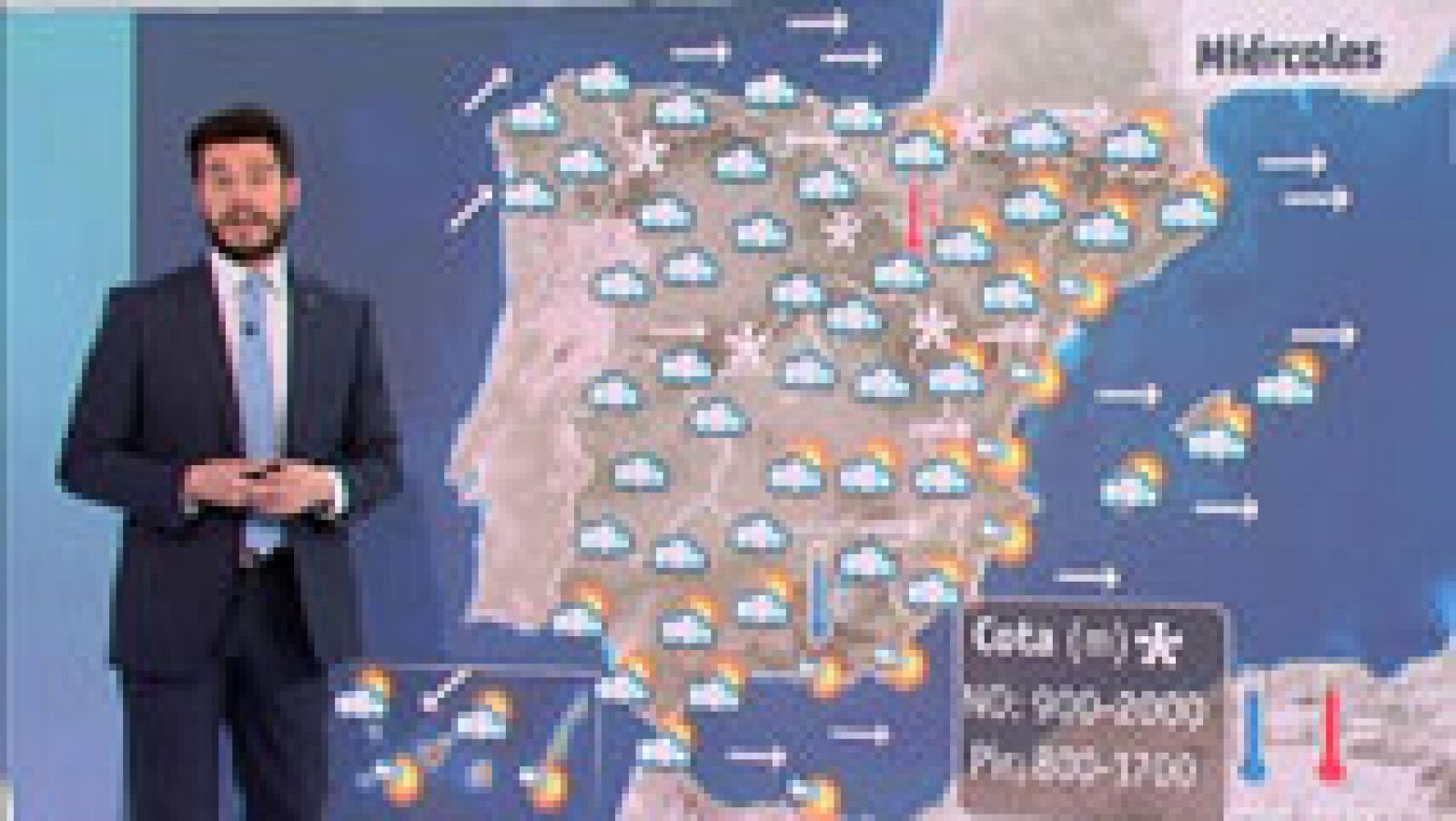 El tiempo: Fuertes rachas de viento en el norte, en el Mediterráneo y en el mar de Alborán | RTVE Play
