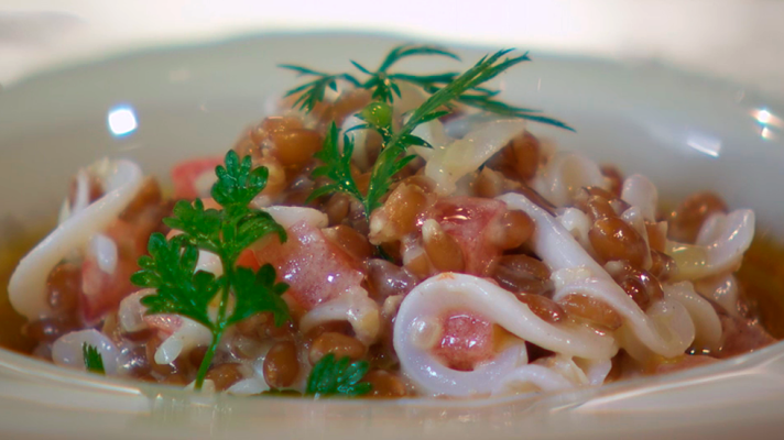 RTVE Cocina - Receta de risotto de espelta con calamares