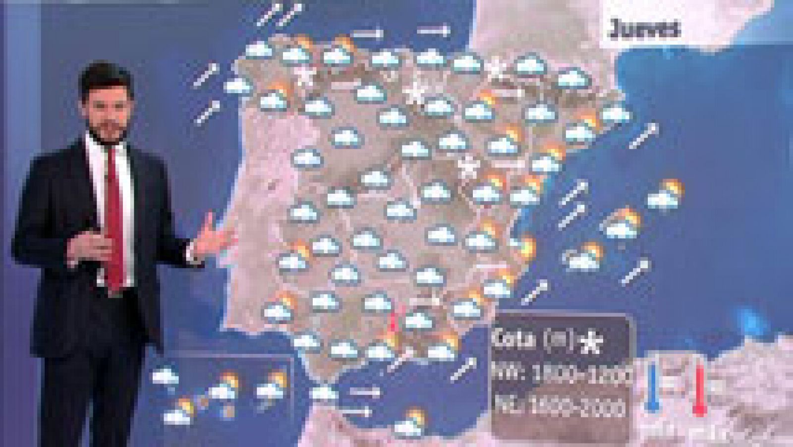 El tiempo: Viento fuerte y lluvias persistentes en Galicia | RTVE Play