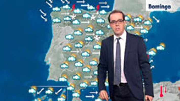 Chubascos en la mayor parte de la Península y bajada de temperaturas