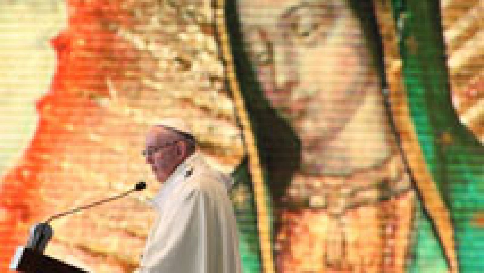 Telediario 1: El papa congrega miles de fieles en la Basílica de Guadalupe | RTVE Play