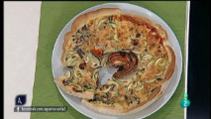 Quiche de verduras y pasas