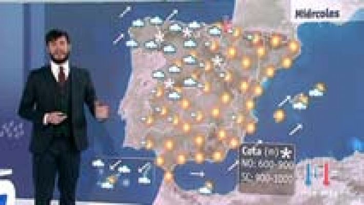 El tiempo - Mucho frío en todo el país y nieve en cotas muy bajas en el noroeste