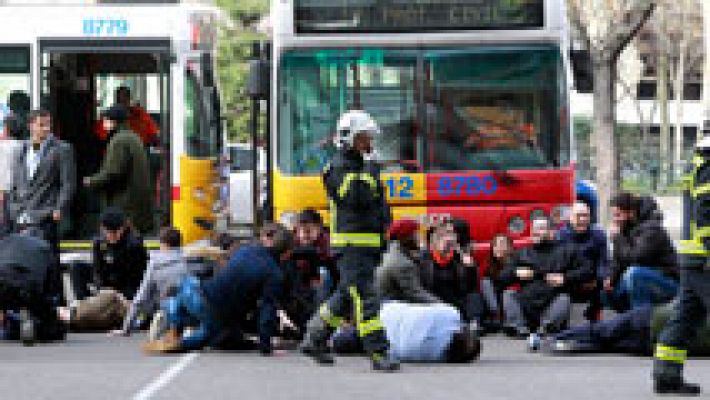 Simulacro de accidente con numerosas víctimas en Madrid 