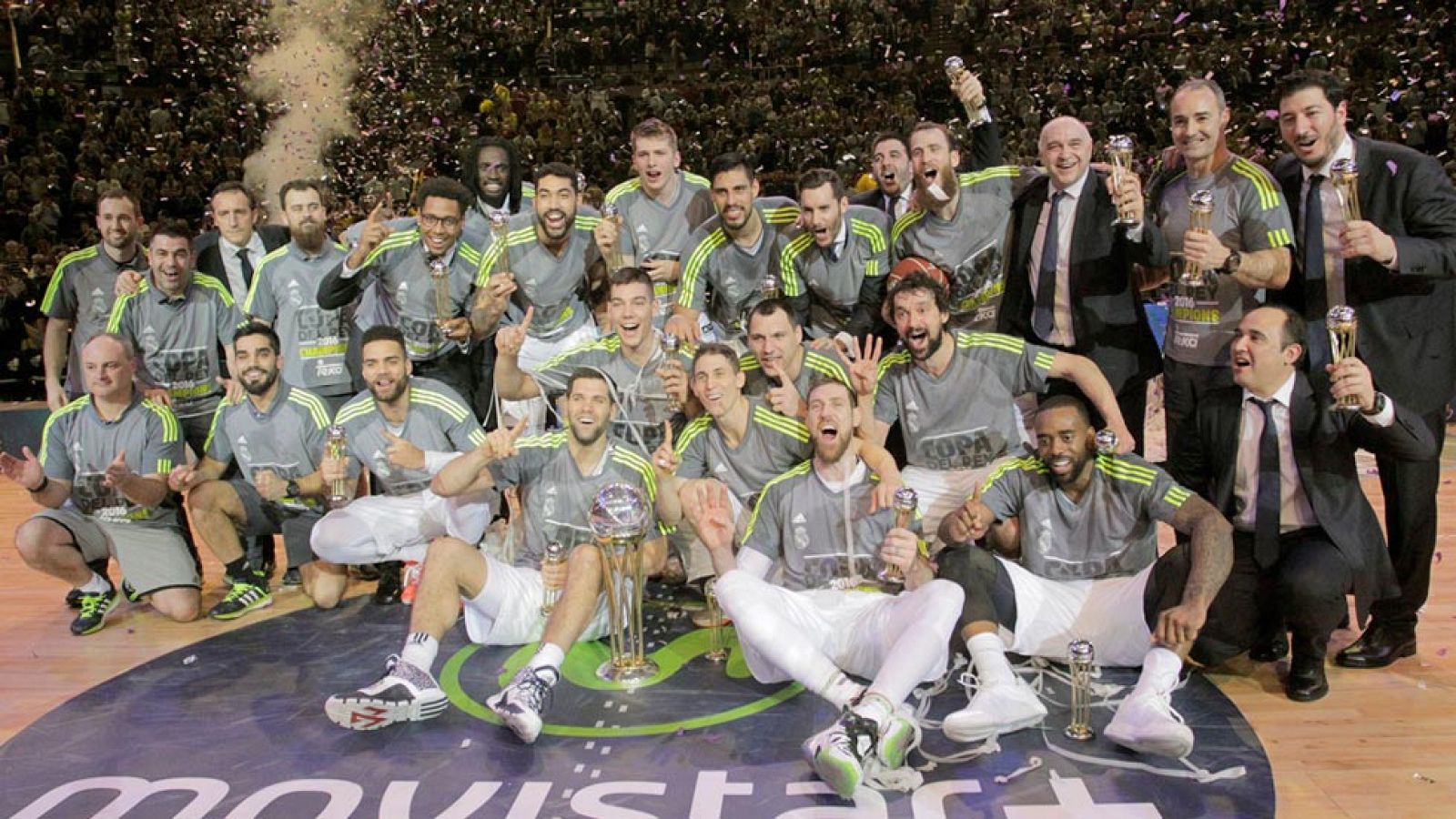El Real Madrid de Pablo Laso ha sumado un nuevo título tras la consecución de su tercera Copa del Rey consecutiva al derrotar en la final al Herbalife Gran Canaria por 81-85.