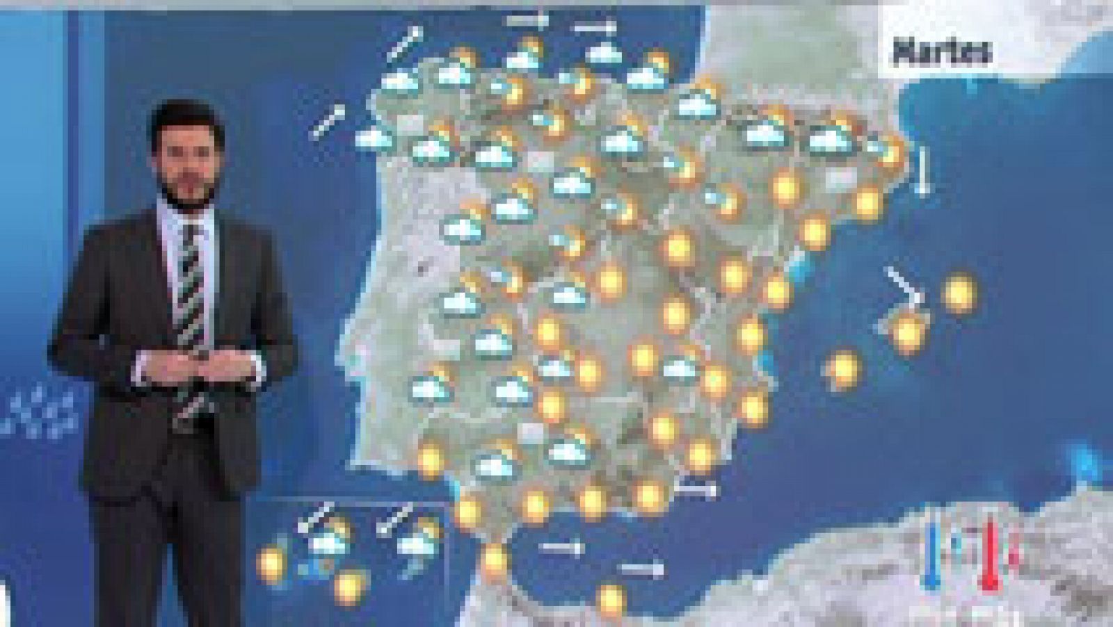 El tiempo: Cielo nuboso en el norte peninsular con lluvias débiles | RTVE Play