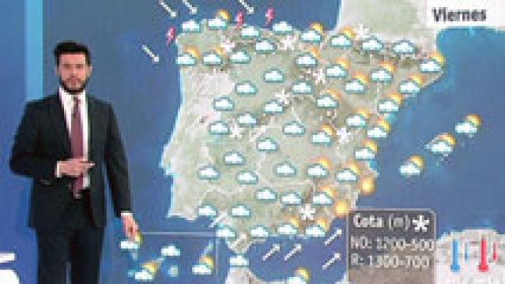 Nevadas en zonas del norte y centro peninsular