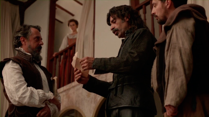 El Ministerio del Tiempo - Alonso y Amelia intentan boicotear la obra de Cervantes