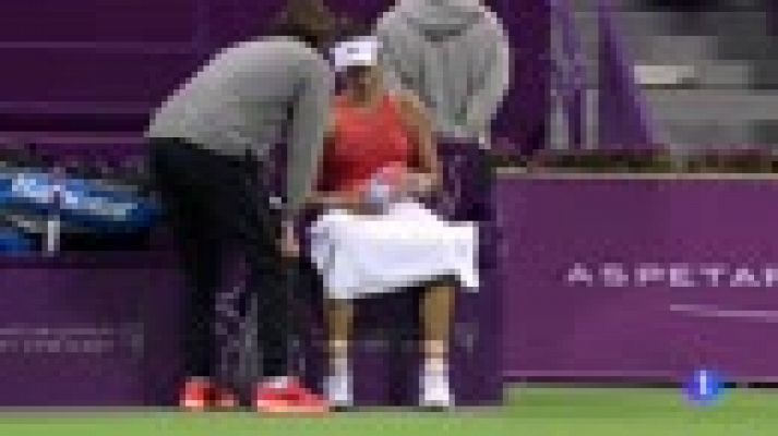 Telediario 1 - Garbiñe Muguruza explota contra su entrenador