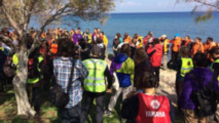 En Lesbos piden pasaje seguro para las personas refugiadas