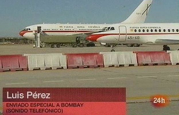 El avión de Defensa, en Bombay