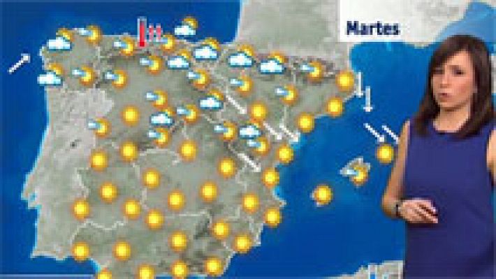 Cielo nuboso en el norte con temperaturas en ascenso en la mayor parte de la península