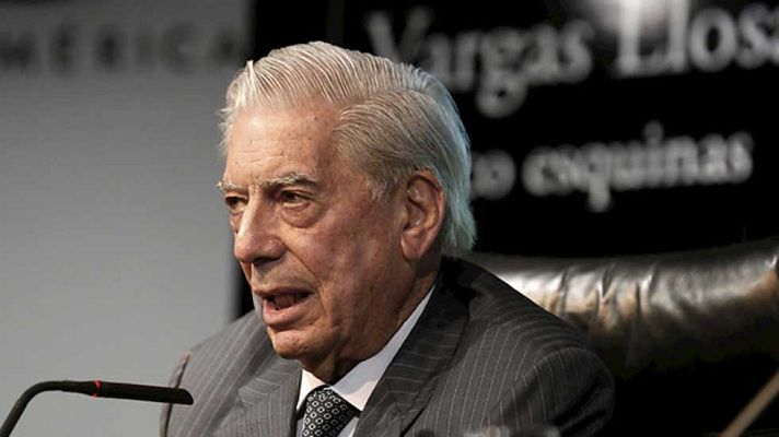 Telediario 1 - Vargas Llosa presenta su última novela "Cinco esquinas"