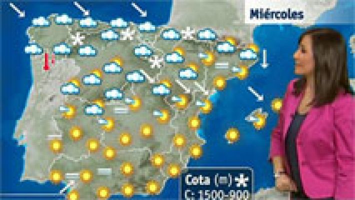 El tiempo - Cielos nubosos en el norte de la península con temperaturas en ascenso