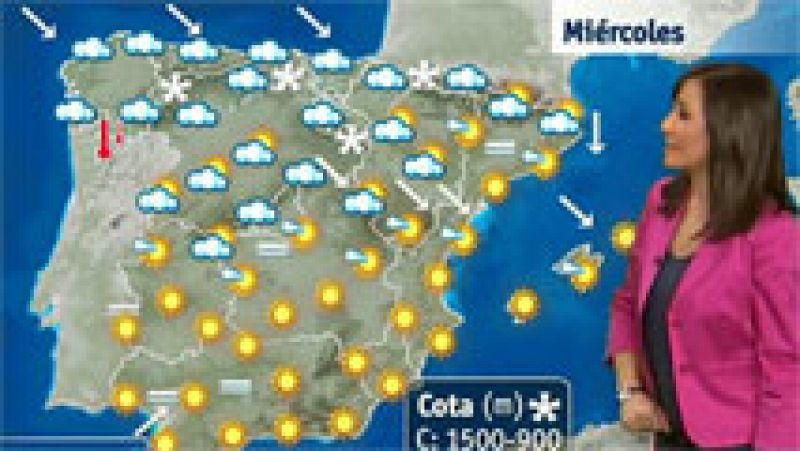 Cielos nubosos en el norte de la península con temperaturas en ascenso