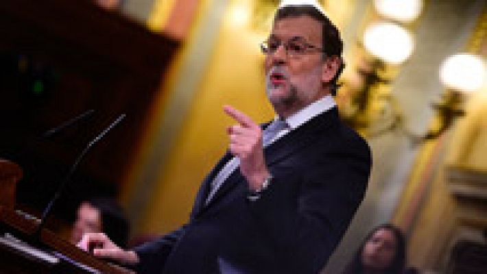 Telediario 1 - Rajoy califica de "fraude" la investidura de Sánchez y le acusa de engañar al rey y a los españoles