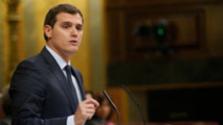 Telediario 1 - Albert Rivera pide a PP y a Podemos que les dejen trabajar si no se suman al pacto