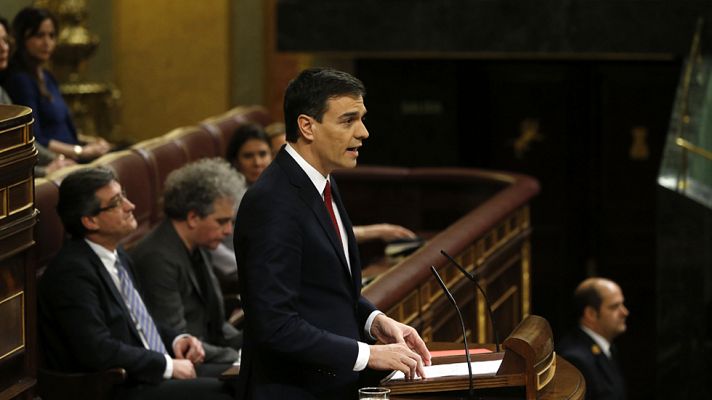 Discurso de Pedro Sánchez antes de la votación