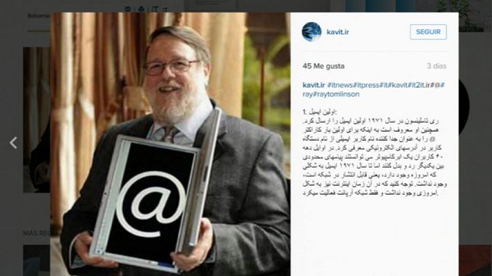 Telediario 1 - Ray Tomlinson creador del correo electrónico ha fallecido de un ataque al corazón