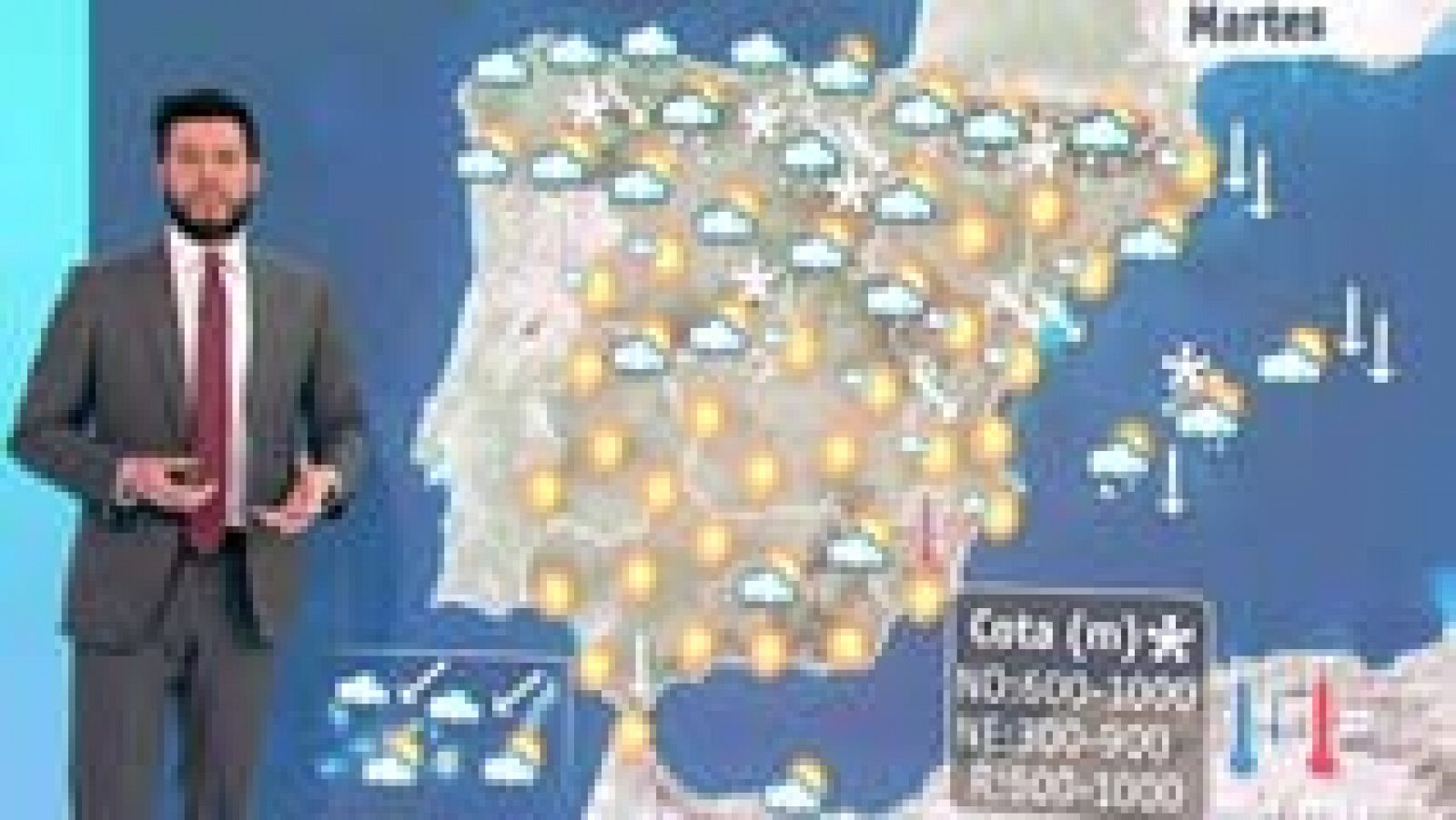 El tiempo: Heladas en la Meseta y avisos por nieve en las montañas del norte y el centro | RTVE Play