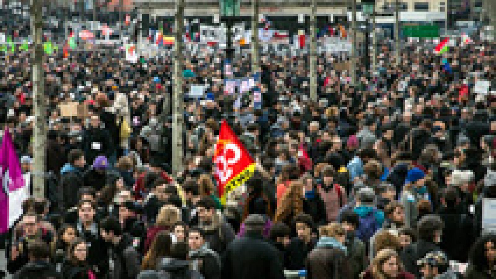 Telediario 1: Francia afronta paros y manifestaciones contra el proyecto de ley de reforma laboral | RTVE Play