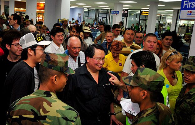 Repatriación de turistas en Bangkok