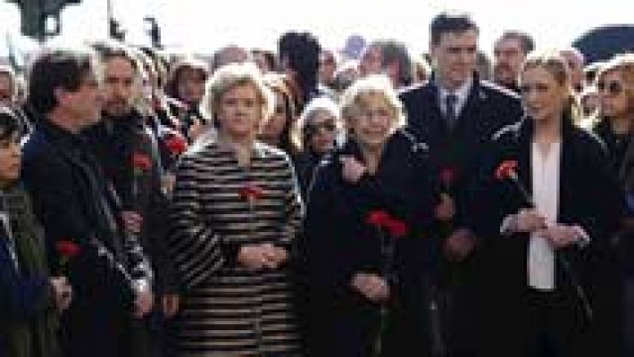 Telediario 1 - Unidad entre los partidos políticos en los actos de homenaje por el 11M