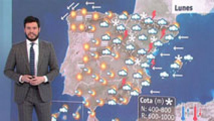 El tiempo - Nevadas en cotas bastante bajas del nordeste y el interior oriental