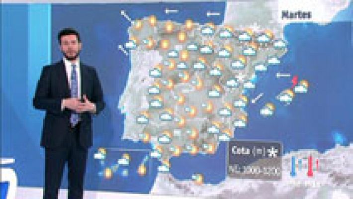 El tiempo - Fuertes lluvias y nevadas en el nordeste del país y en el resto estará nuboso